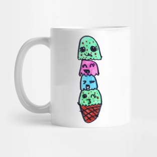 Ice Cream Art | Kids Fashion | Kids Drawing | 4 Scoops | Mint Chocolate Chip | Waffle Cone Mug